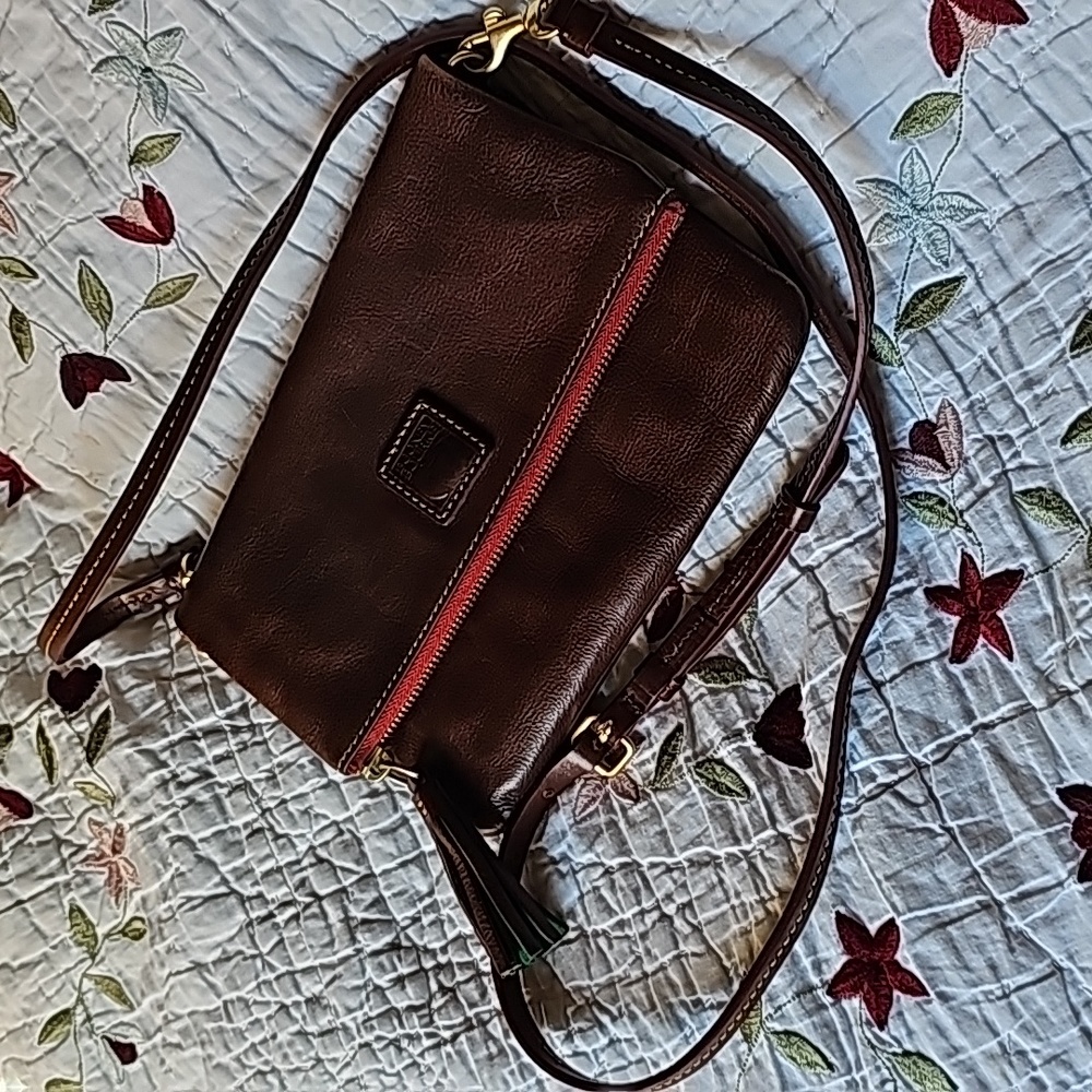 Dooney & Bourke Florentine Chestnut Flap Crossbody